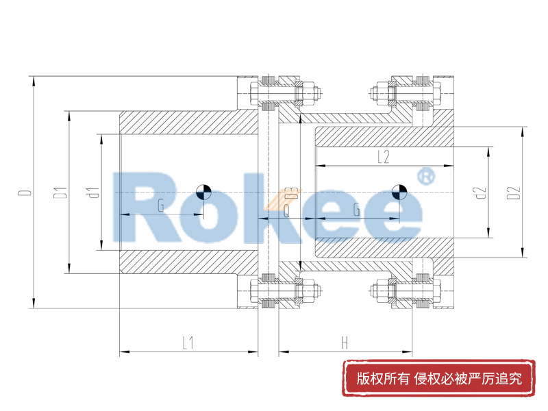 RLAR单轴套反装金属膜片联轴器